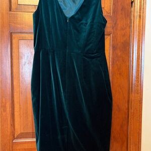 Talbots Emerald Velvet Midi Dress